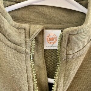 Jumping Beans Multicolor Fleece Jacket 5T, Wonder Nation olive green 5T